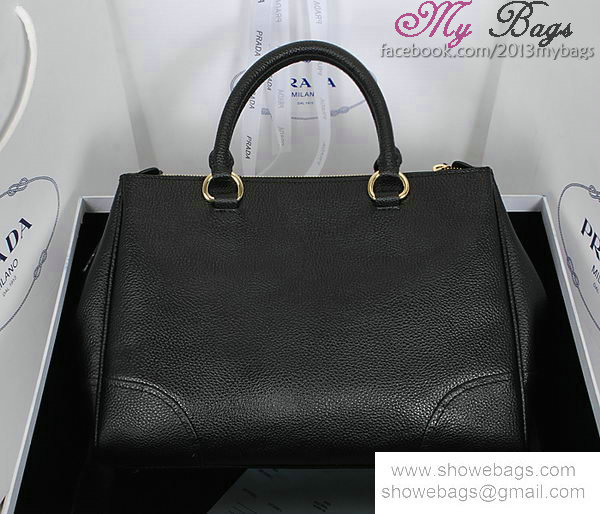 2014 Prada grainy leather tote bag BN2325 black